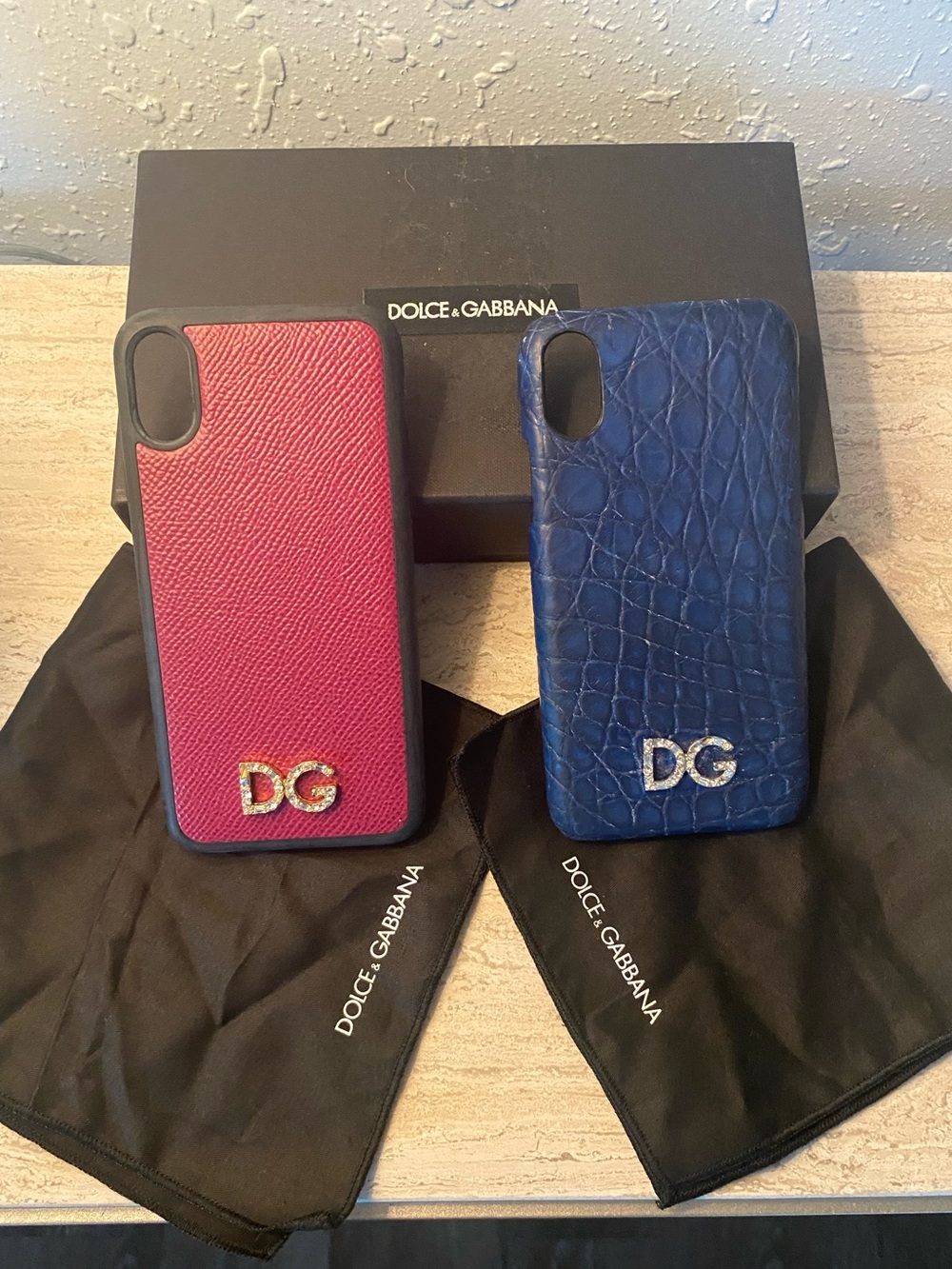 Set of 2 Luxury D&G iPhone X-XS Phone Case Bundle